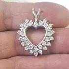  Preview image for STERLING SILVER 2 ROWS WHITE CZ HEART 
