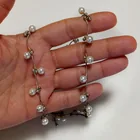  Preview image for VINTAGE SILVER TONE WHITE FAUX PEARL 
