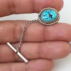  Preview image for SILVER TONE GENUINE TURQUOISE CABOCHON 