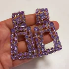  Preview image for GOLD TONE PURPLE RHINESTONES CHUNKY 