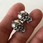  Preview image for STERLING OXIDIZED SILVER HAND MADE SKULL 