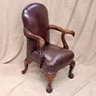  Preview image for RARE. VINTAGE WOOD AND LEATHER SMALL 