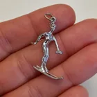  Preview image for SILVER PLATED WATER-SKIER CHARM PENDANT 