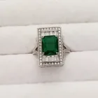  Preview image for SILVER TONE CLEAR AND EMERALD COLOR CZ 