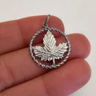  Preview image for SILVER PLATED MAPLE LEAF CHARM PENDANT 
