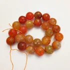  Preview image for 16 MM ROUND FACETED ORANGE AGATE BEADS 
