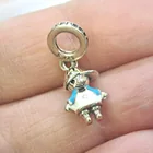  Preview image for STERLING SILVER WHITE CZ ENAMEL BOY 