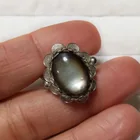  Preview image for VINTAGE SILVER TONE OVAL SHAPE BLACK 