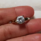  Preview image for SILVER TONE ROUND SHAPE CLEAR RHINESTONE 