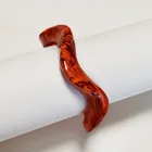  Preview image for VINTAGE ORANGE-BROWN ACRYLIC WAVE SHAPE 
