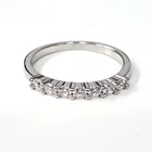  Preview image for SILVER TONE RING WITH 7 ROUND WHITE CZS, 