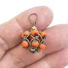  Preview image for GOLD TONE CORAL COLOR BEADS PENDANT 
