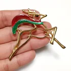  Preview image for VINTAGE GOLD TONE RED AND GREEN ENAMEL 