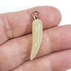  Preview image for YELLOW-GREEN HORN SHAPE NATURAL STONE 