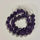  Preview image for 8.5 MM AMETHYST ROUND FACETED BEADS 10 