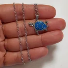  Preview image for SILVER TONE BLUE SPARKLY ENAMEL TURTLE 