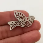  Preview image for SILVER TONE LEAF CUTOUT DEIGN PEACE DOVE 