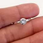  Preview image for SILVER TONE RHINESTONE RING SIZE ADJ 6 