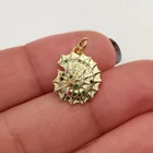 Preview image for GOLD TONE MULTI COLOR CZ SHELL SMALL 