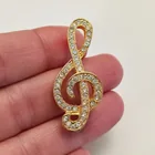  Preview image for VINTAGE GOLD TONE CLEAR RHINESTONES 