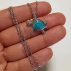  Preview image for SILVER TONE AQUA BLUE SPARKLY ENAMEL 
