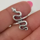  Preview image for SILVER TONE BLACKEN DETAILS SNAKE RING, 