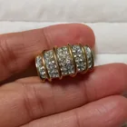  Preview image for VINTAGE GOLD TONE CLEAR RHINESTONES 