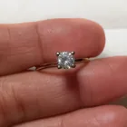  Preview image for GOLD TONE ROUND SHAPE CLEAR CZ 