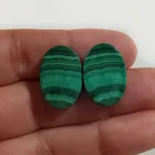  Preview image for PAIR OF OVAL SHAPE MALACHITE FLAT 