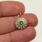  Preview image for GOLD TONE CZ ROUND SHAPE SMALL PENDANT 