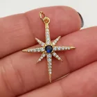  Preview image for GOLD TONE BLUE COLOR, CLEAR CZ STAR 