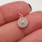  Preview image for ROSE GOLD TONE CLEAR CZ EVIL EYE TINY 