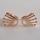  Preview image for ROSE GOLD TONE FIVE PRONG CROWN SHAPE 