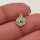  Preview image for GOLD TONE CLEAR CZ EVIL EYE TINY CHARM 