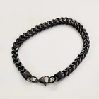  Preview image for BLACK TONE FRANCO CHAIN BRACELET, LENGTH 