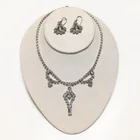  Preview image for SILVER TONE CLEAR RHINESTONES NECKLACE 