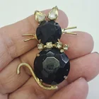  Preview image for VINTAGE GOLD TONE BLACK AND CLEAR 