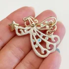  Preview image for VINTAGE GOLD TONE IREDESCENT ANGEL FAIRY 