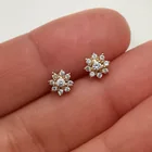  Preview image for GOLD TONE ALLOY CLEAR CRYSTALS FLOWER 