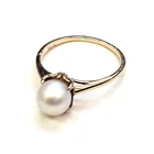  Preview image for 14k yellow gold white round pearl ring, 