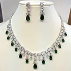  Preview image for Silver tone necklace and dangling 