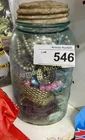  Preview image for Lot# 546 - MASON JAR FULL OF COSTUME JEW 