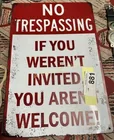  Preview image for Lot# 881 - NO TRESPASSING METAL SIGN 
