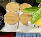  Preview image for Lot# 1006 - CERAMIC JARS / WOODEN LIDS 