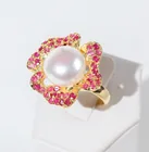  Preview image for Sterling Silver Gilt, Pearl and Treated 
