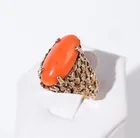  Preview image for 10-Karat Yellow-Gold and Coral Ring, 5.5 