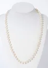  Preview image for Silver and Pearl Necklace, Length: 28 in 