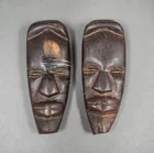  Preview image for Two African Carved Hardwood Small Masks, 