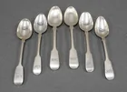  Preview image for Six Assorted English Silver Teaspoons, 