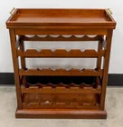  Preview image for Contemporary Fruitwood Wine Rack, 33 1/4 